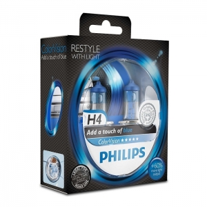 Philips H4 Color Vision Blue Halojen Ampul 2 Adet