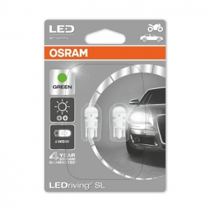 Osram W5W T10 Yeşil Ledriving Led Ampul 2 Adet